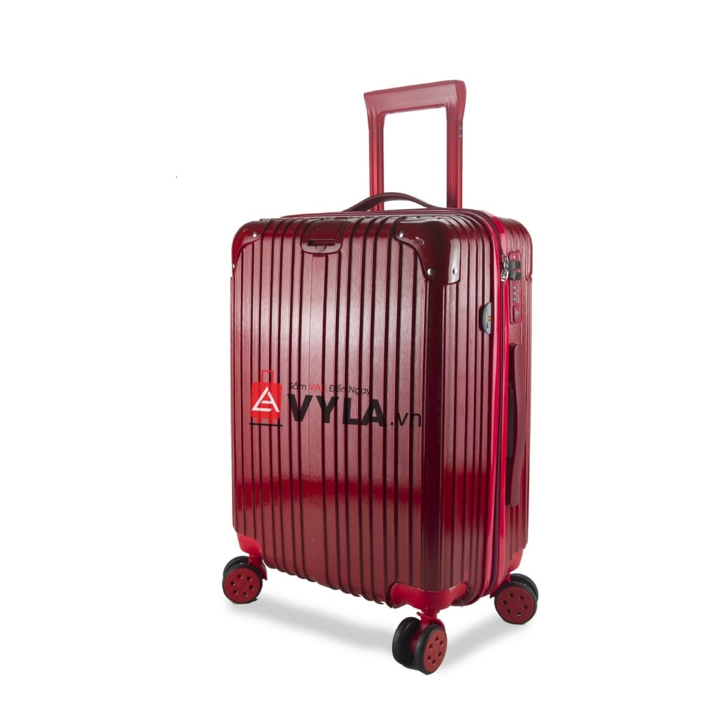 vali kéo nhựa trơn màu đỏ size 20 mẫu 1 giá rẻ