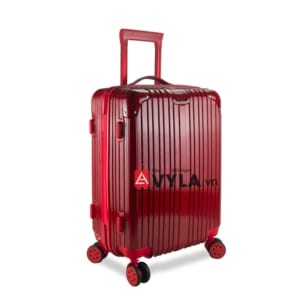 vali kéo nhựa trơn màu đỏ size 20 mẫu 1